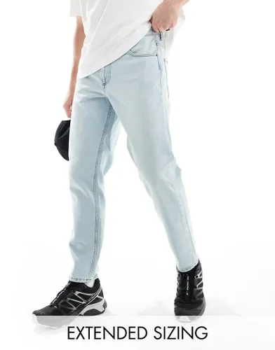 ASOS DESIGN classic rigid jeans in light wash blue