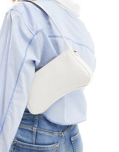 ASOS DESIGN curved base shoulder bag in white