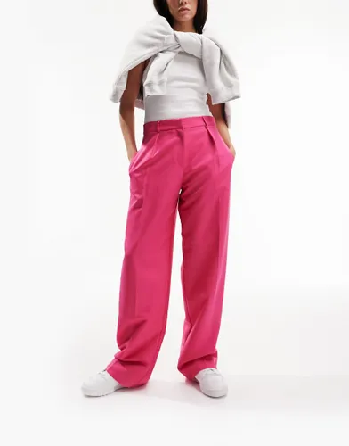 ASOS DESIGN everyday slouchy boy suit trouser in pink