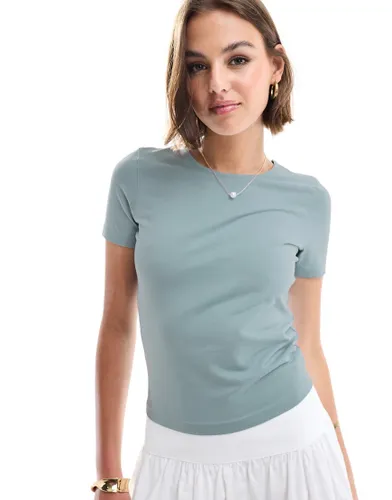 ASOS DESIGN fitted crop t-shirt in blue