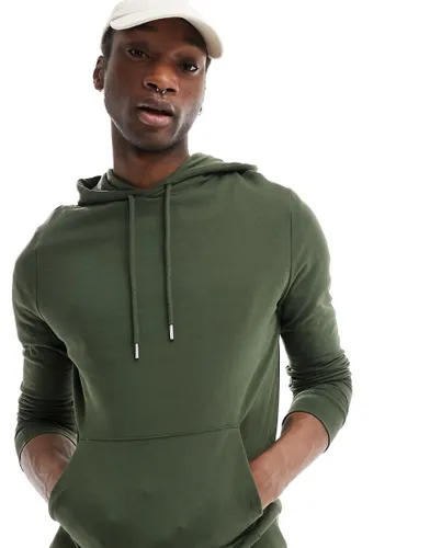 ASOS DESIGN hoodie in khaki green
