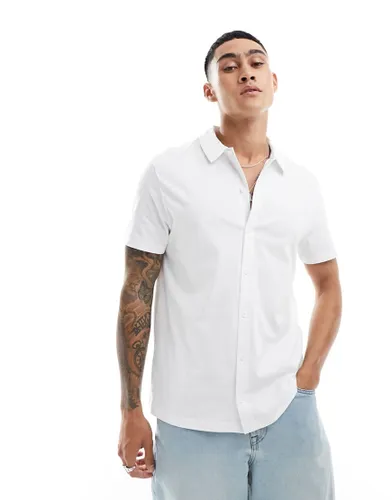 ASOS DESIGN jersey shirt in white