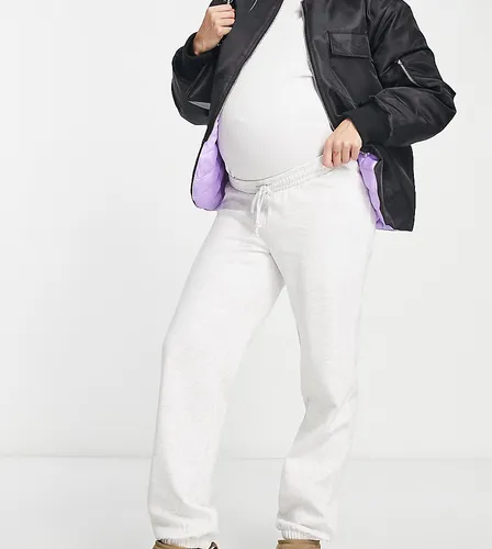 ASOS DESIGN Maternity ultimate jogger in ice marl-Grey