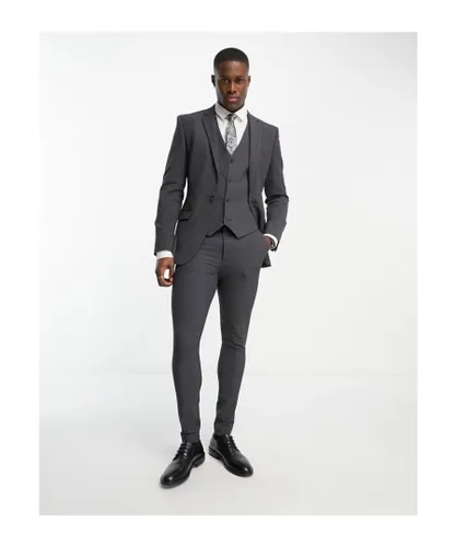 ASOS DESIGN Mens super skinny suit trousers in charcoal-Grey