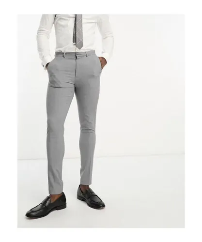 ASOS DESIGN Mens super skinny suit trousers in grey
