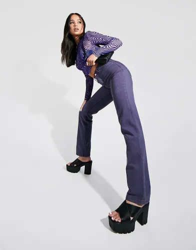 ASOS DESIGN mid rise '90s' straight leg jean in purple