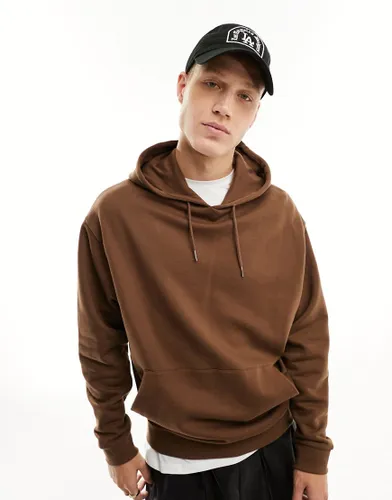 ASOS DESIGN oversized hoodie in brown