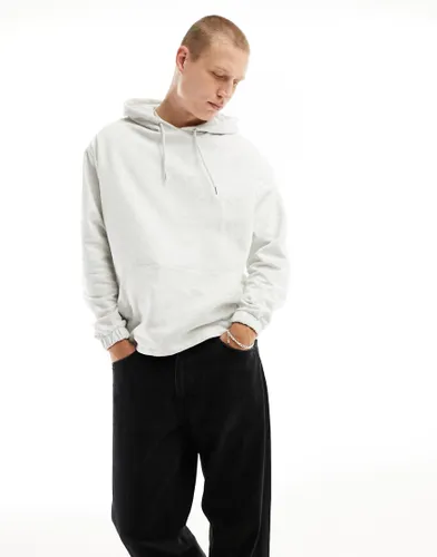 ASOS DESIGN oversized hoodie in white marl