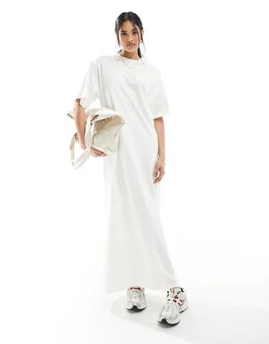 ASOS DESIGN oversized midaxi t-shirt dress in off white-Multi