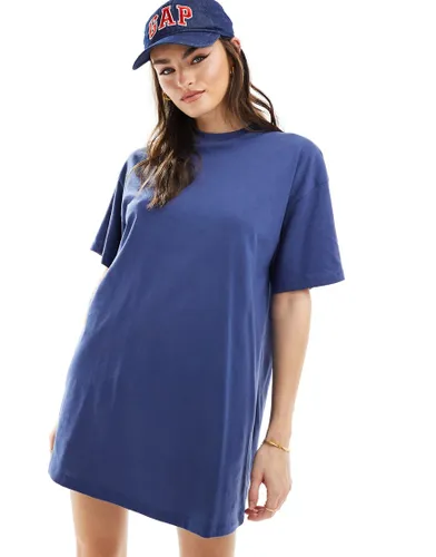 ASOS DESIGN oversized mini t-shirt dress in navy-Blue