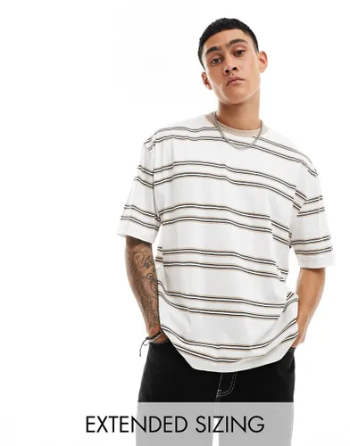 ASOS DESIGN oversized t-shirt in stripe-Multi