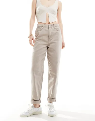 ASOS DESIGN relaxed mom jeans in neutral