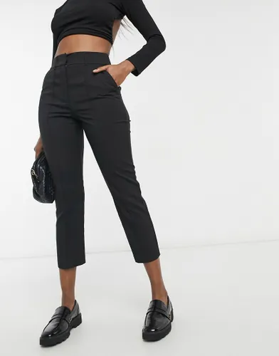 ASOS DESIGN tailored smart mix & match cigarette suit trousers in black
