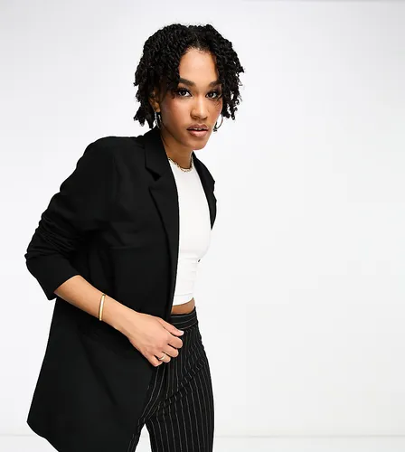 ASOS DESIGN Tall jersey slouchy suit blazer in black
