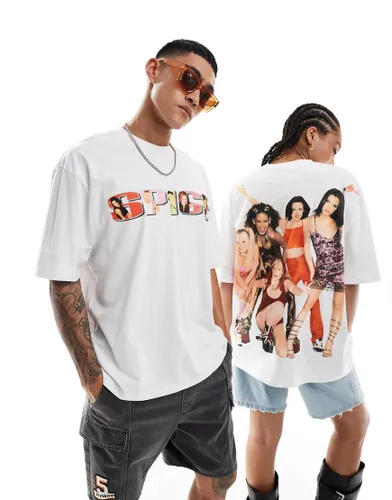 ASOS DESIGN unisex oversized license tee in white with Spice Girls graphic prints