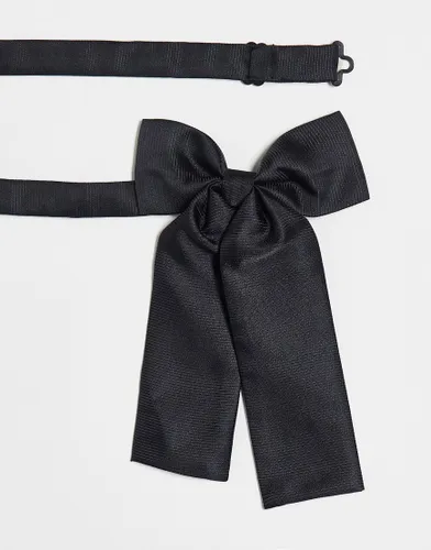 ASOS DESIGN western bow tie in black texture