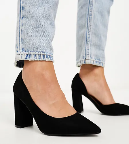 ASOS DESIGN Wide Fit Winston d'orsay high heeled shoes in black