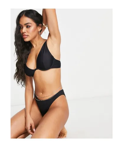 ASOS DESIGN Womens mix and match flexi wire bikini top in black