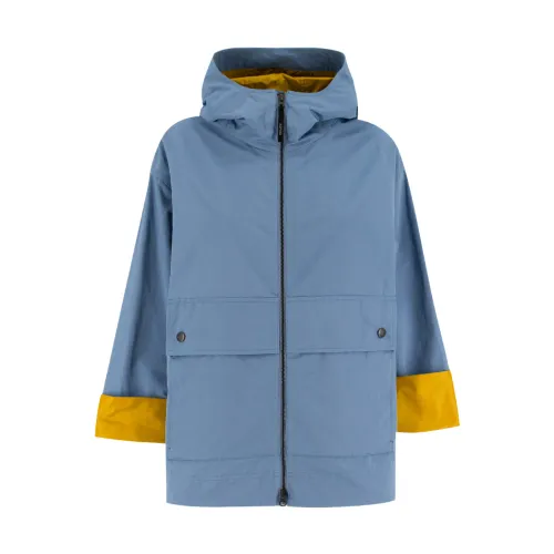 Aspesi , Compact Canvas Jacket with Contrasting Lining ,Blue female, Sizes: