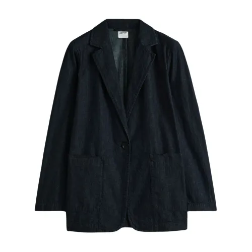 Aspesi , Denim Suit with Single-Breasted Jacket ,Blue female, Sizes: