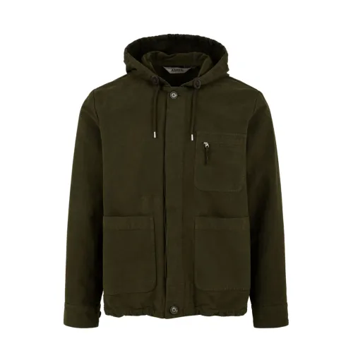 Aspesi , Hooded Jacket for Men - Model Cg14 L515 ,Green male, Sizes: