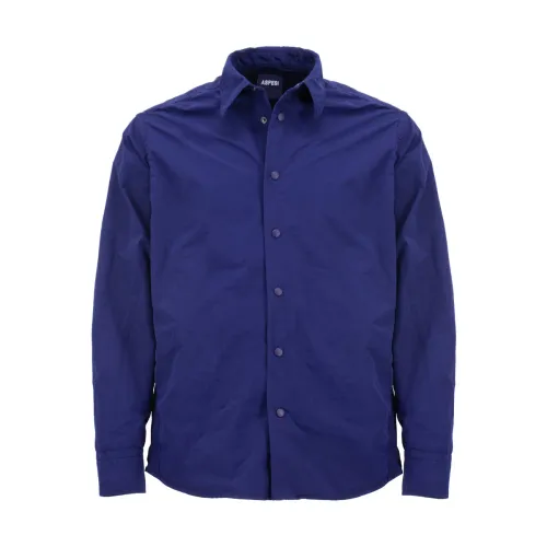 Aspesi , Iconic Soft and Lightweight Nylon Jacket ,Blue male, Sizes: