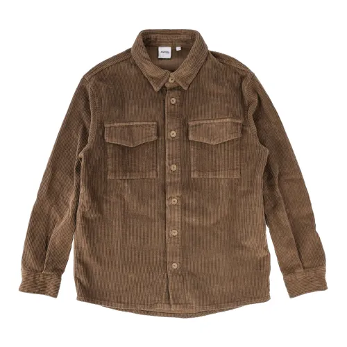 Aspesi , Kids Shirt - Regular Fit - Brown ,Brown male, Sizes:
