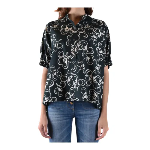 Aspesi , Multicolored Ss20 Shirt ,Black female, Sizes: