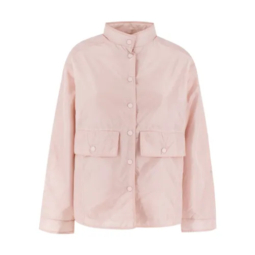 Aspesi , Nylon Blouson Jacket with Large Pockets ,Pink female, Sizes: