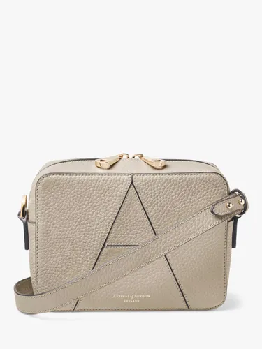 Aspinal of London Pebble Leather Camera A Bag - Dove Grey - Female
