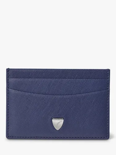 Aspinal of London Saffiano Leather Slim Credit Card Holder - Caspian Blue - Female