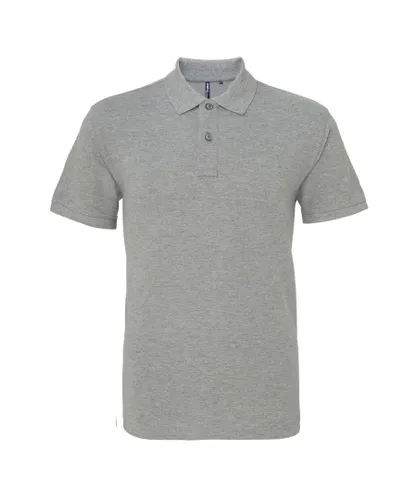 Asquith & Fox Mens Plain Short Sleeve Polo Shirt (Heather) - Multicolour Cotton