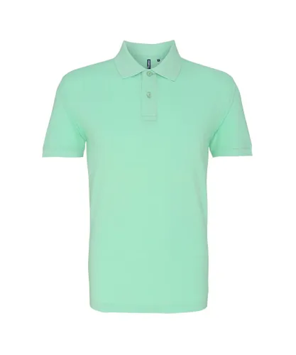 Asquith & Fox Mens Plain Short Sleeve Polo Shirt (Mint) Cotton