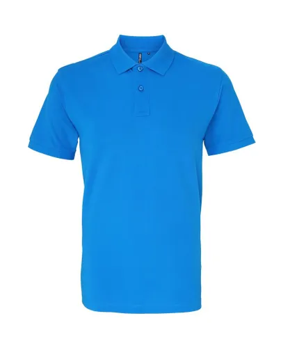 Asquith & Fox Mens Plain Short Sleeve Polo Shirt (Sapphire) Cotton