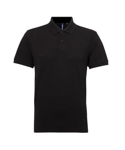 Asquith & Fox Mens Short Sleeve Performance Blend Polo Shirt (Black)