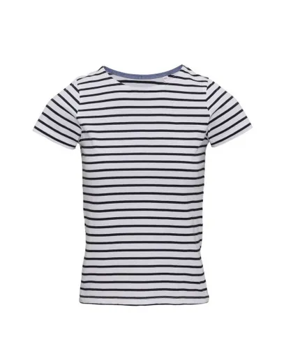 Asquith & Fox Womens/Ladies Mariniere Coastal Short Sleeve T-Shirt (White/Navy) Cotton