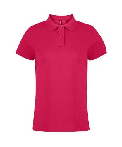 Asquith & Fox Womens/Ladies Plain Short Sleeve Polo Shirt (Hot Pink)