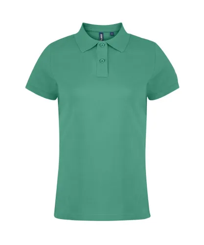 Asquith & Fox Womens/Ladies Plain Short Sleeve Polo Shirt (Kelly) - Green