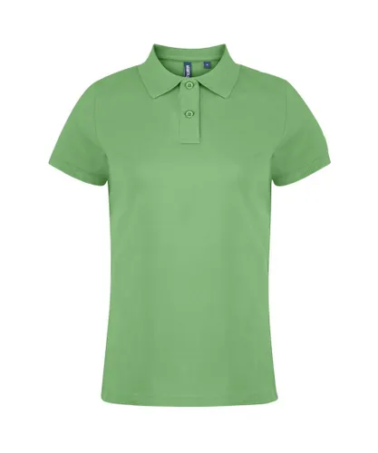 Asquith & Fox Womens/Ladies Plain Short Sleeve Polo Shirt (Lime) - Green