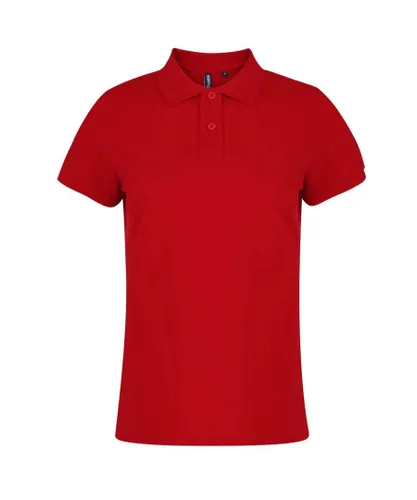 Asquith & Fox Womens/Ladies Plain Short Sleeve Polo Shirt (Red)