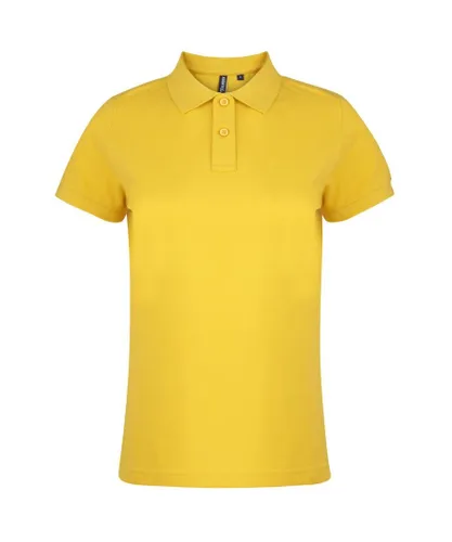 Asquith & Fox Womens/Ladies Plain Short Sleeve Polo Shirt (Sunflower) - Yellow