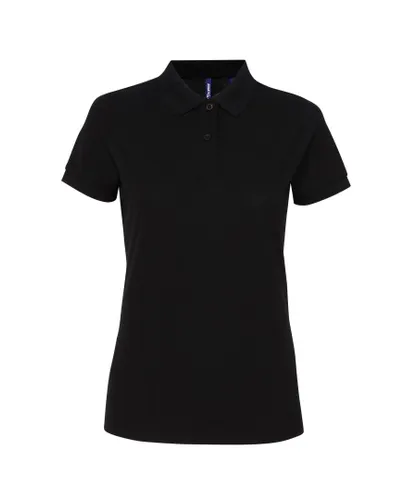 Asquith & Fox Womens/Ladies Short Sleeve Performance Blend Polo Shirt (Black)