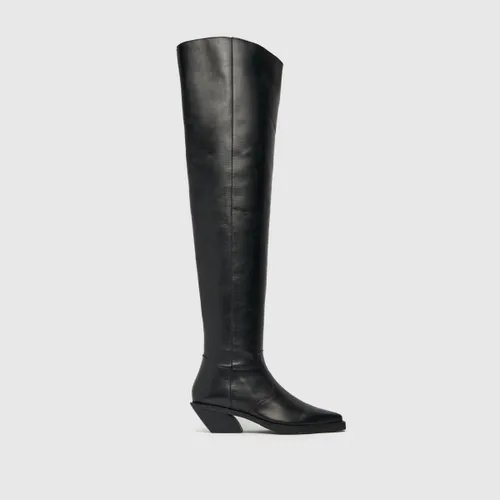 ASRA Womens Black Kyla Over The Knee Boots