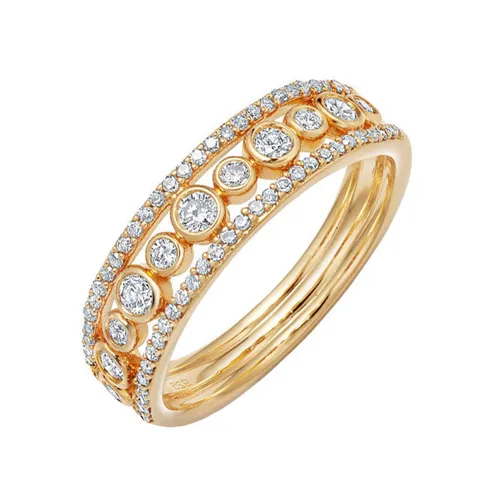 Astley Clarke Icon Nova 14ct Yellow Gold 0.27ct Diamond Ring - L