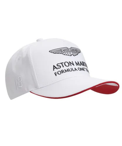 Aston Martin Cognizant F1 Official Team Mens White Cap - Red - One