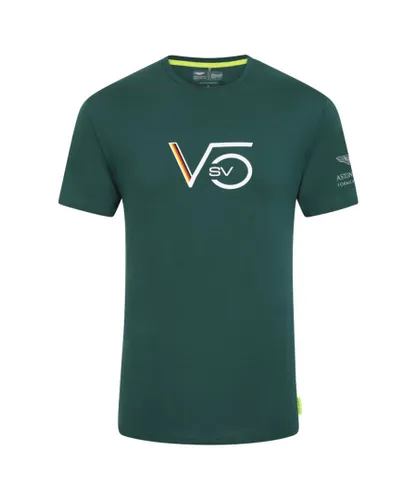 Aston Martin F1 Official Team Mens Green T-Shirt Cotton