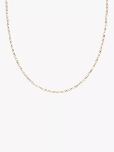 Astrid & Miyu 18ct Gold Plated Tennis Necklace, Gold - Gold - Female