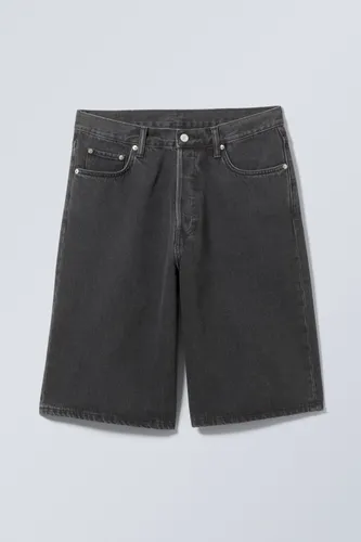 Astro Denim Loose Baggy Shorts - Black