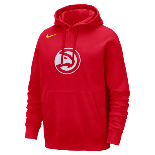 Atlanta Hawks Club Men's Nike NBA Pullover Hoodie - Red - Cotton