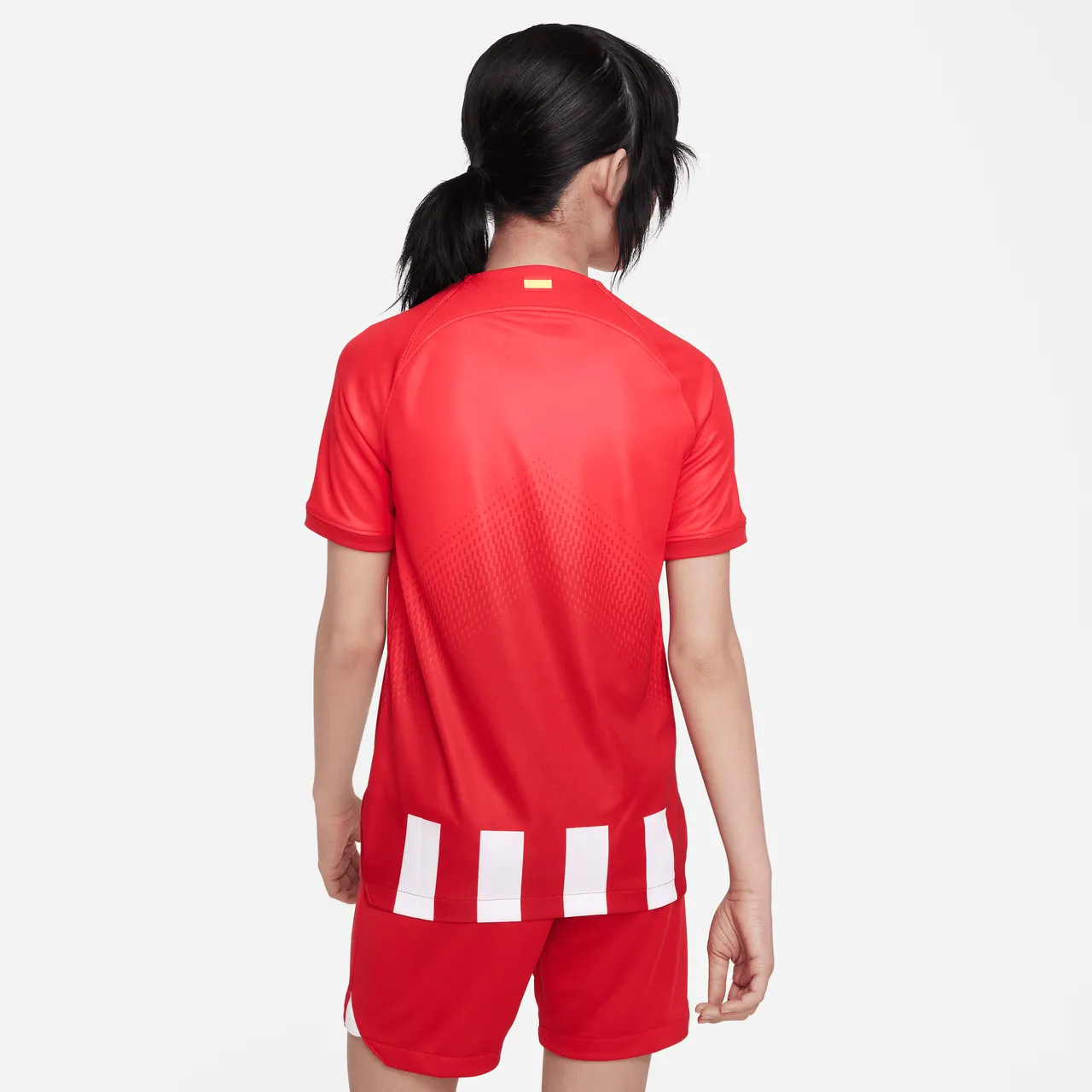 Atlético Madrid 2023/24 Stadium Home Older Kids' Nike Dri-FIT Football Shirt - Red - Polyester